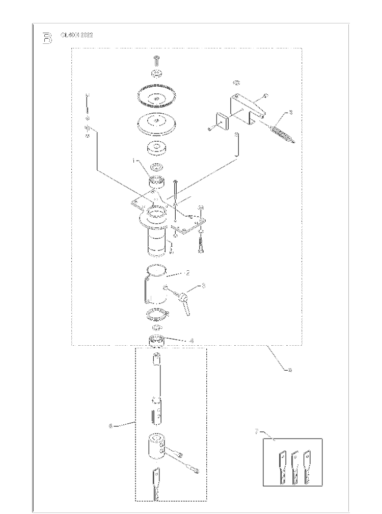 Drill Diagram and Parts List for CL400I (970549301)(2021-12) Husqvarna Lawn Tractor Accessories