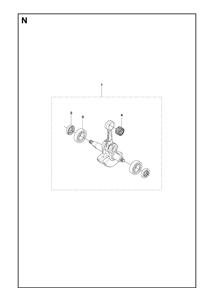 Crankcase Diagram and Parts List for 241R 20093600001-20144900000 Husqvarna Brush Cutter