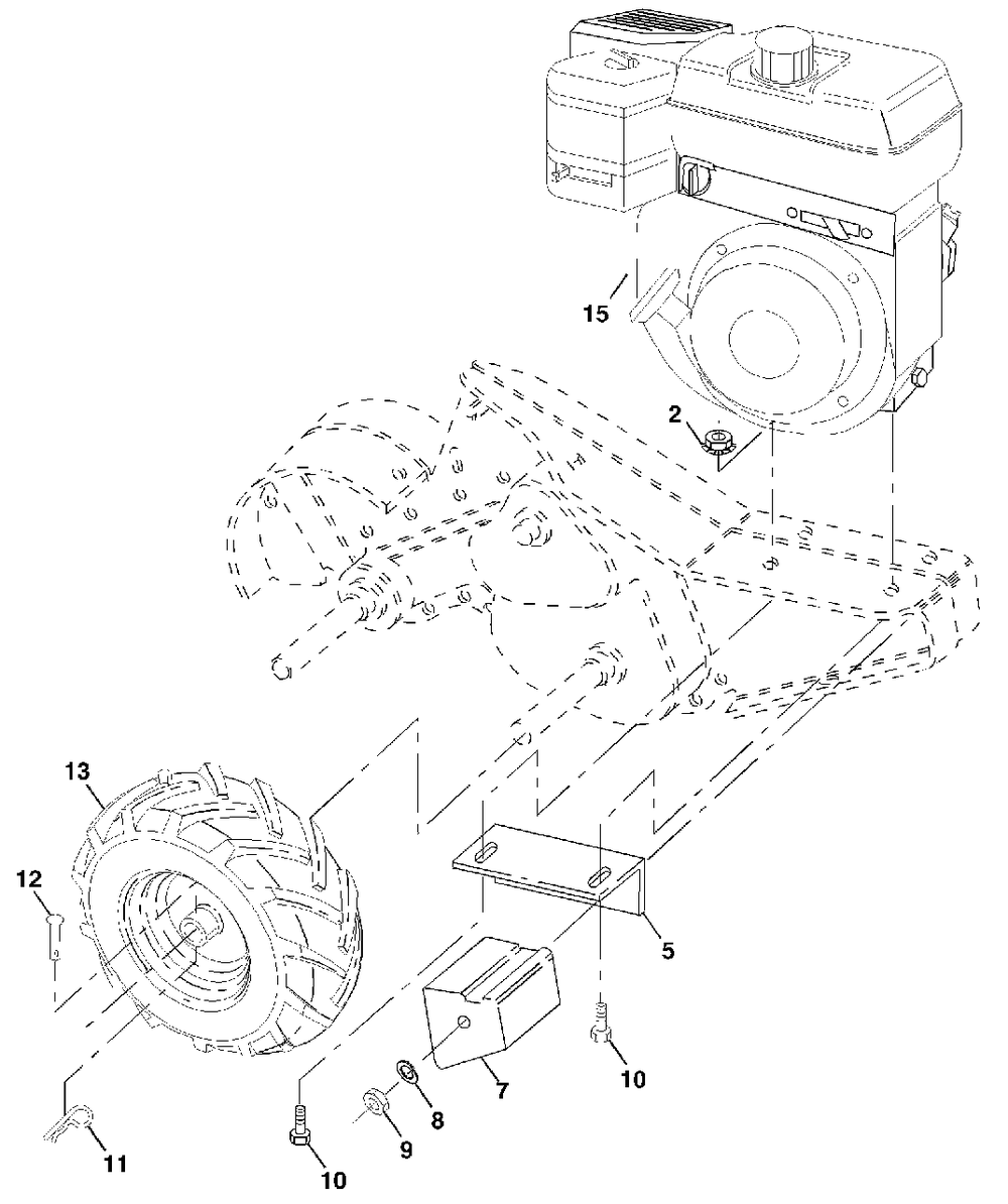 Mainframe, Right Side Diagram and Parts List for 650BRTT (954329325-A)(2003-12) Husqvarna Tiller