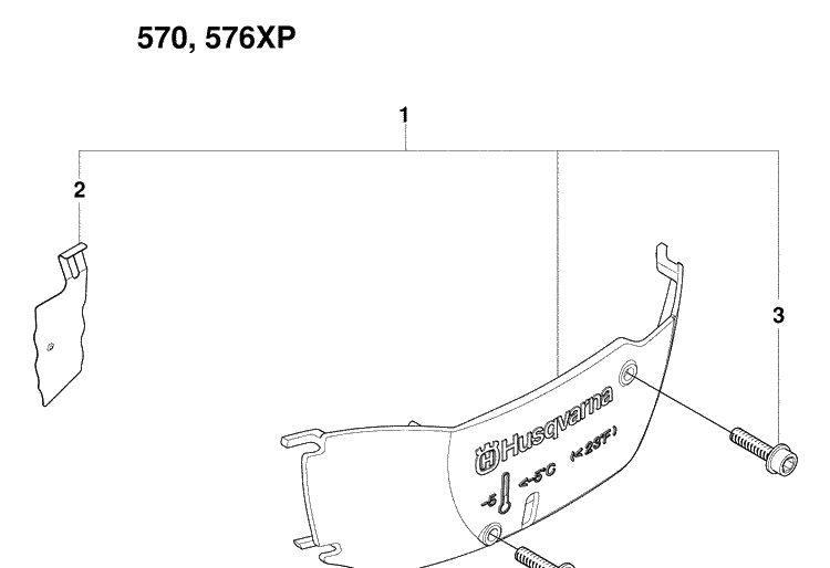 Winter Kit Diagram and Parts List for 570EPA 2009-01 Husqvarna Chainsaw