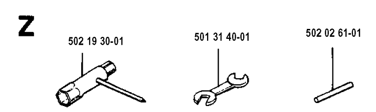 Accessories Diagram and Parts List for 120R  Husqvarna Brush Cutter