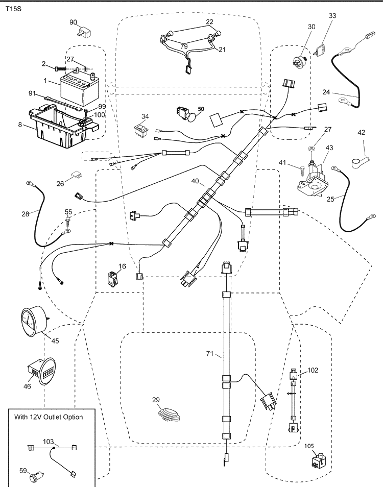 Electrical Diagram and Parts List for 2042LS (96043006200)(2008-11) Husqvarna Lawn Mower