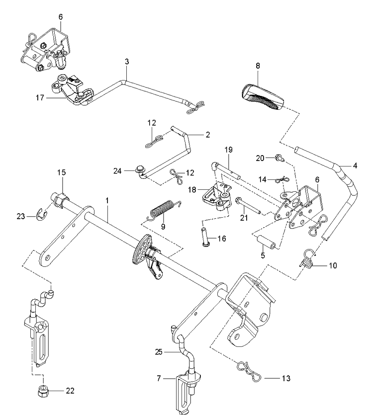 Mower Lift / Deck Lift Diagram and Parts List for Z248F (96795390200)(2018-09) Husqvarna Lawn Mower