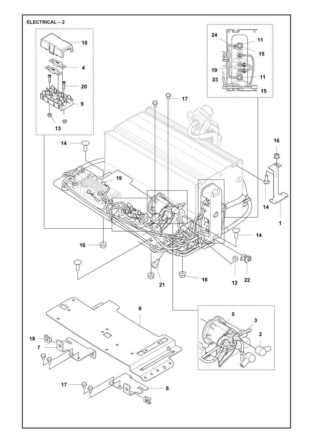 Electrical Diagram and Parts List for R200IX  Husqvarna Lawn Tractor