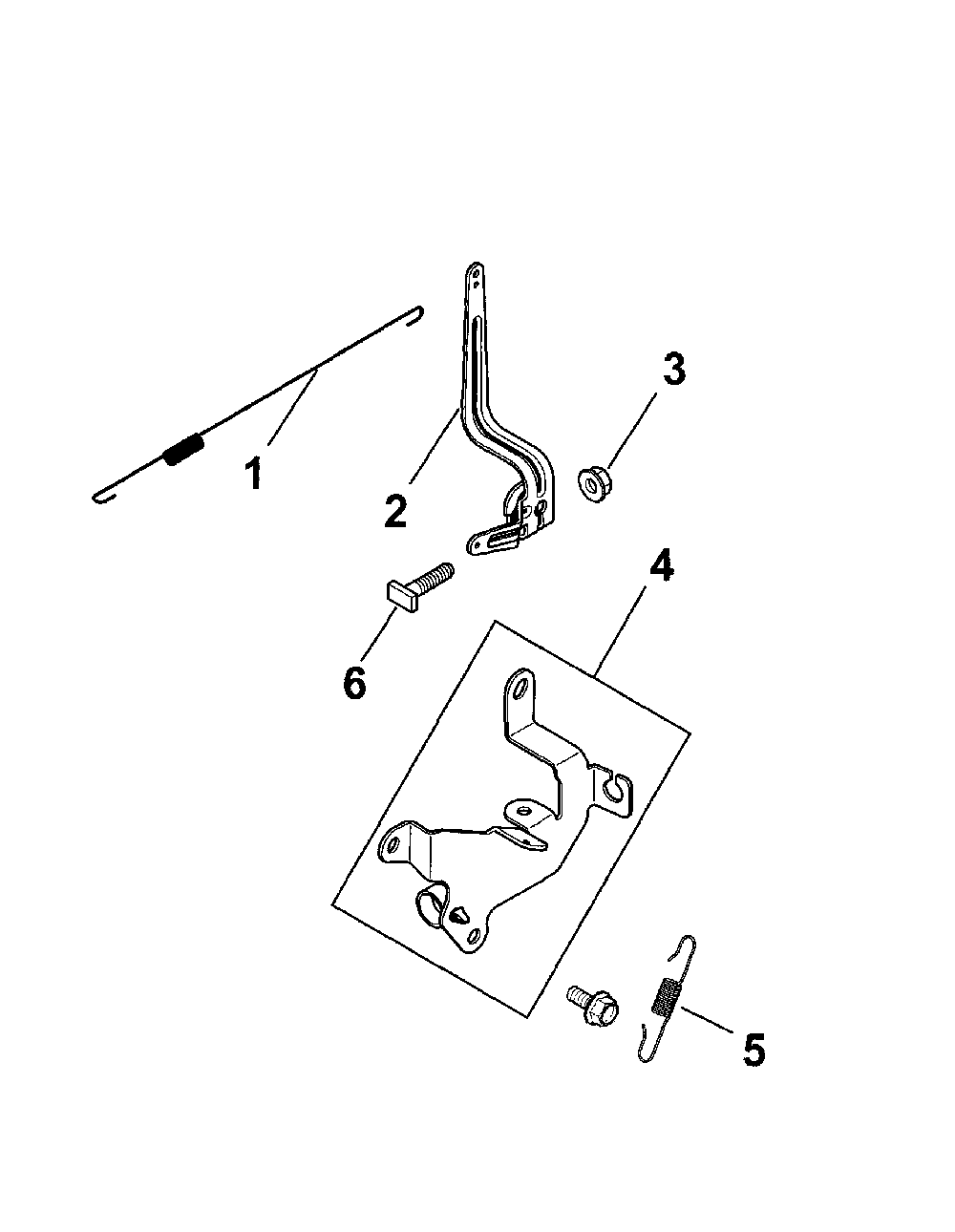 Engine controls Diagram and Parts List for 917376823  Husqvarna Lawn Mower