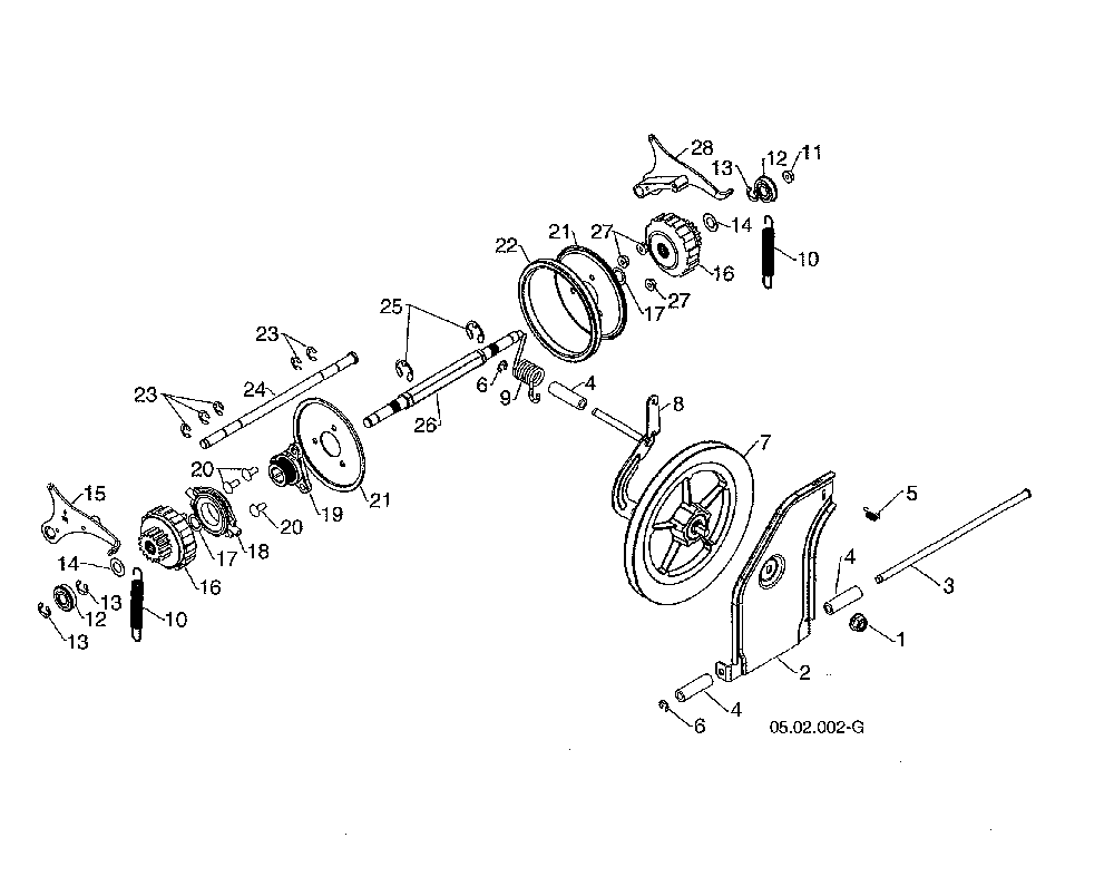 Friction disc combo pulley Diagram and Parts List for 96193009705  Husqvarna Snow Blower