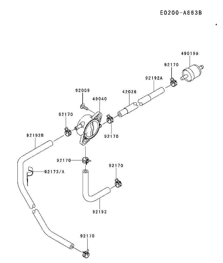 Fuel Valve Diagram and Parts List for FS481V-AS55 2017-09 Husqvarna Engine