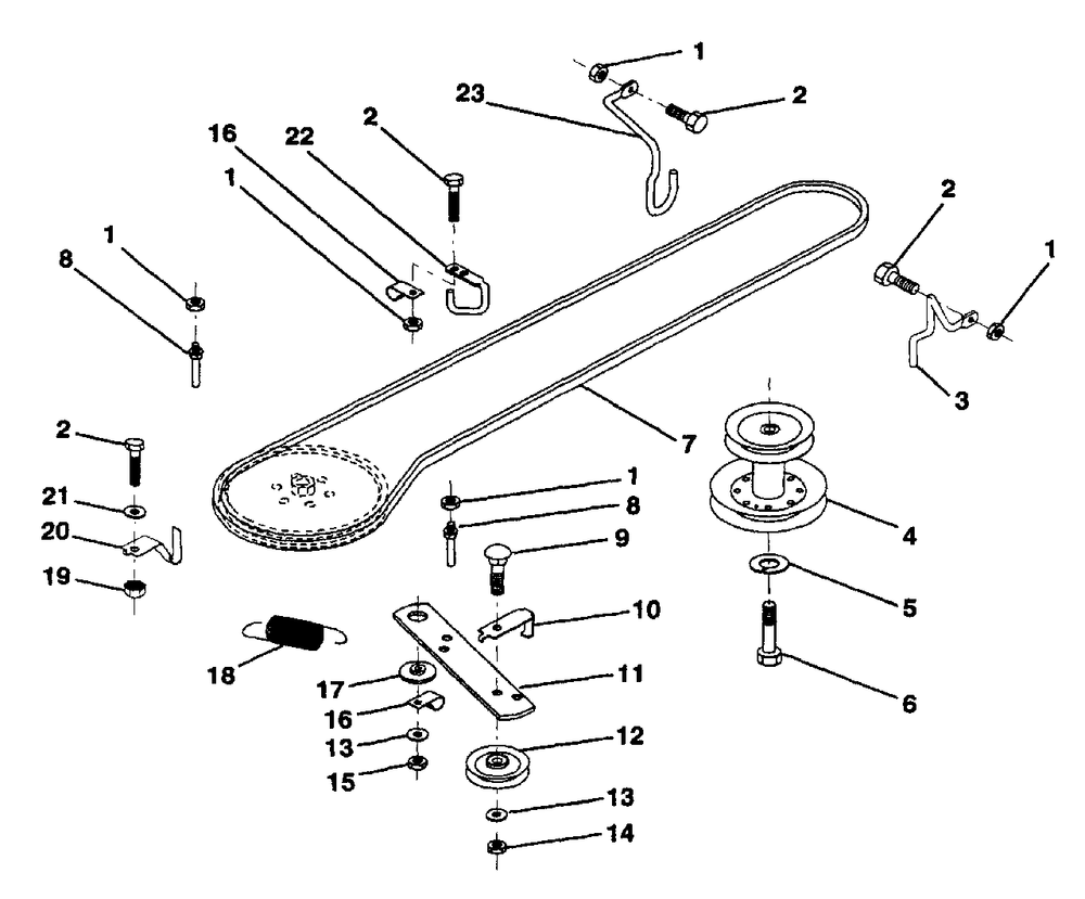 Ground Drive Diagram and Parts List for LR12 (954000762-A)(1994-01) Husqvarna Lawn Tractor