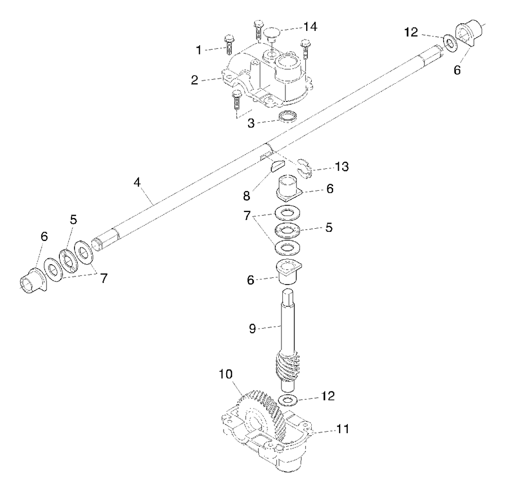 Gear Case Assembly Diagram and Parts List for 55R21HV (954223210-C)(2003-12) Husqvarna Lawn Mower