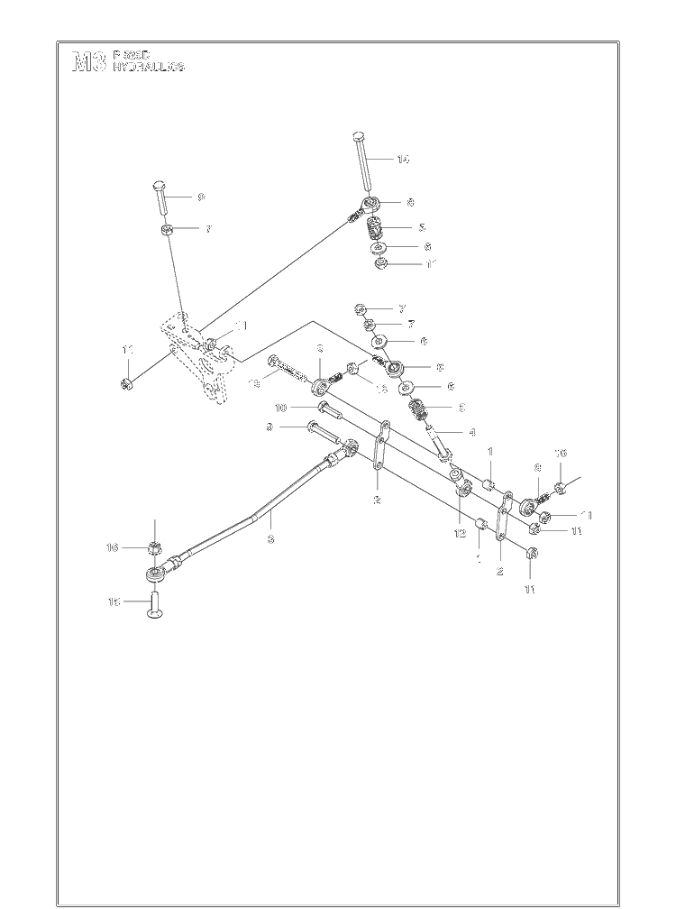 Hydraulics Diagram and Parts List for P525D (966607401)(20120100001-20143999999) Husqvarna Lawn Mower