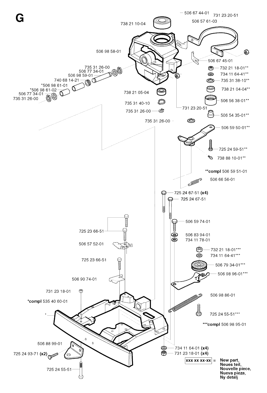 Chassis / Frame Diagram and Parts List for R11BIO 2002-02 Husqvarna Lawn Tractor