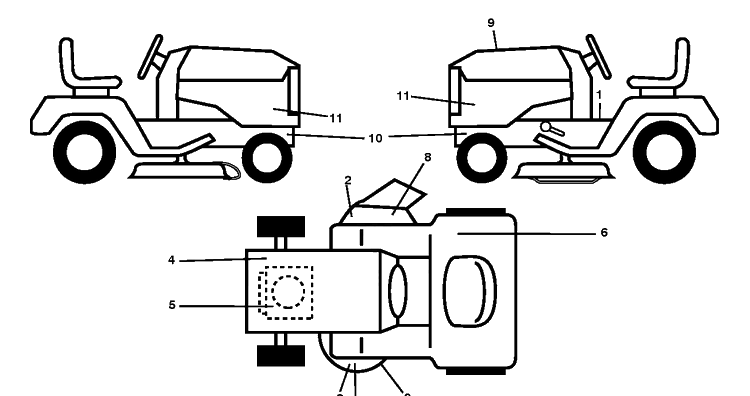Decals Diagram and Parts List for TS348XD (96041043700)(2019-08) Husqvarna Lawn Tractor