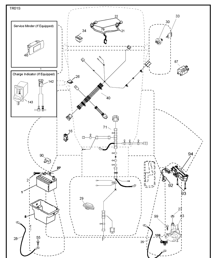 Electrical Diagram and Parts List for LT1597 (96041041100)(2017-08) Husqvarna Lawn Tractor