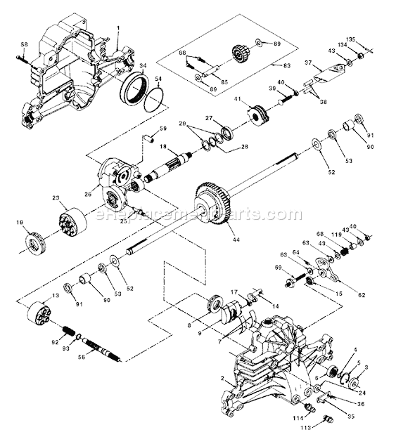 Page F Diagram and Parts List for YTH190 (954001972A) (1995-03) Husqvarna Lawn Tractor