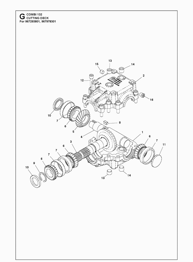 52 Inch/132cm Cutting Deck 7 Diagram and Parts List for C132 P500-series Husqvarna Lawn Mower