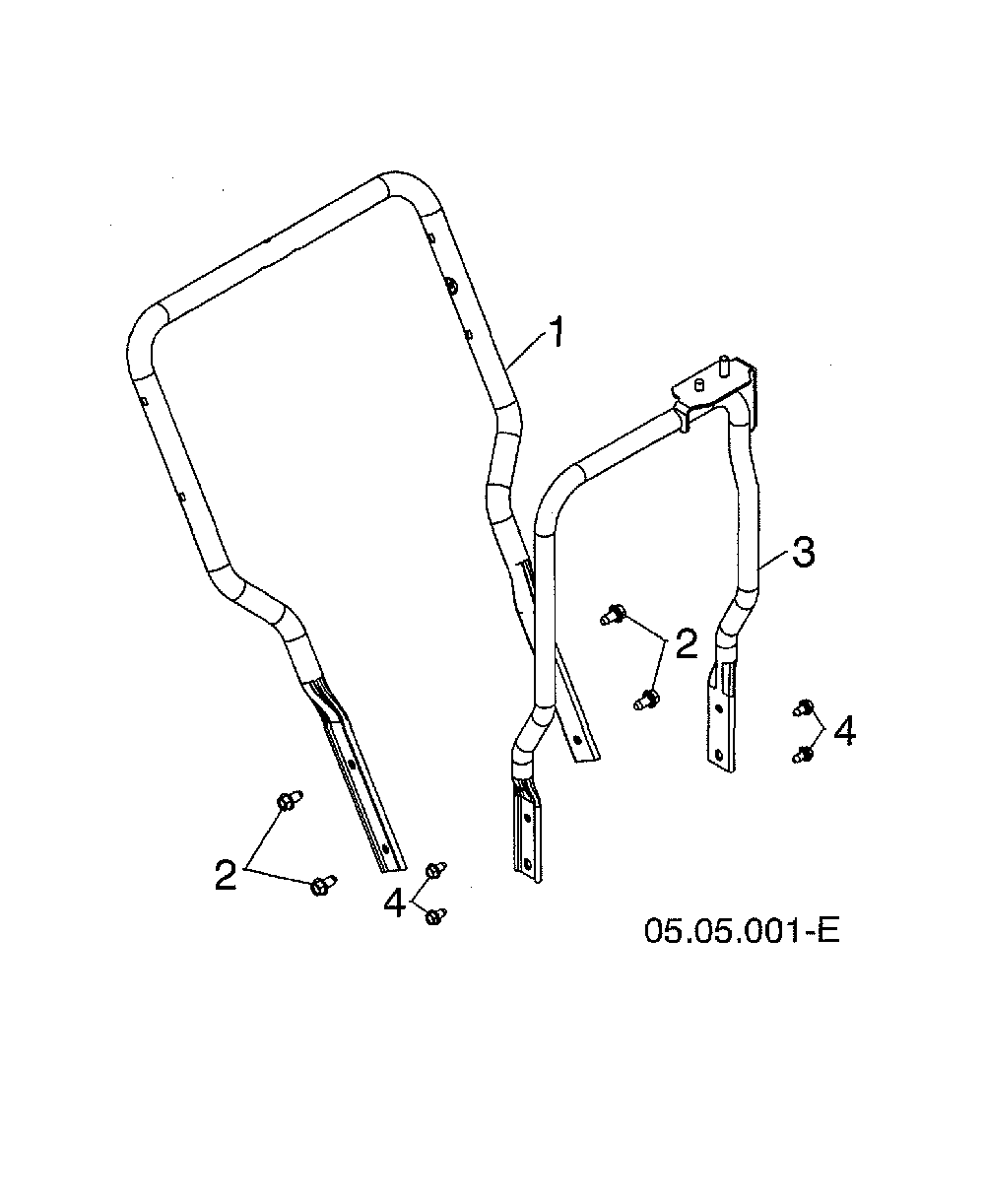 Lower handle Diagram and Parts List for 96193009603  Husqvarna Snow Blower