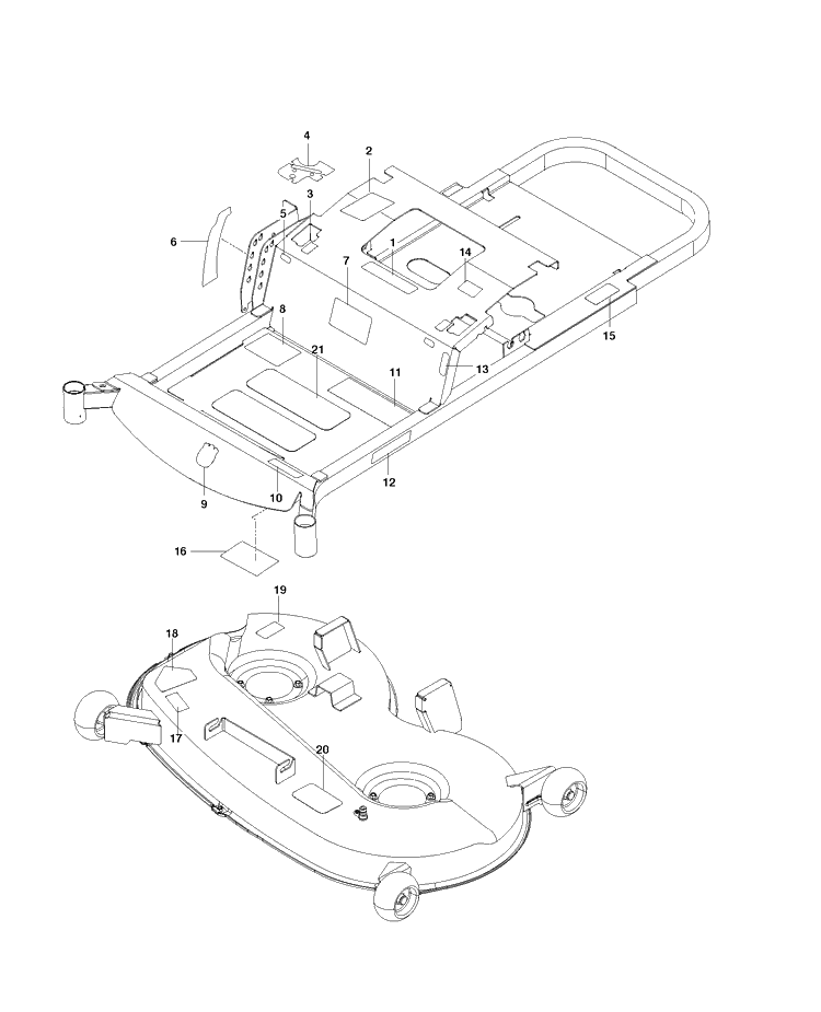 Decals Diagram and Parts List for RZ4623 (96700980201)(2015-05) Husqvarna Lawn Mower