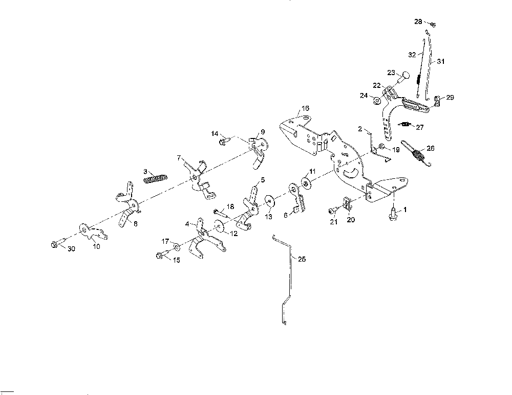 Engine controls Diagram and Parts List for 96045004700  Husqvarna Lawn Tractor