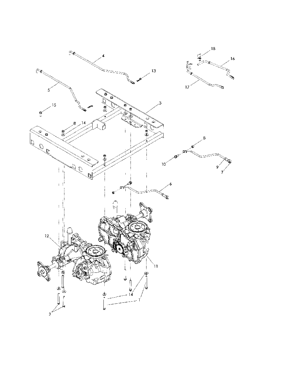Hydraulic pump-motor Diagram and Parts List for 968999685  Husqvarna Lawn Mower