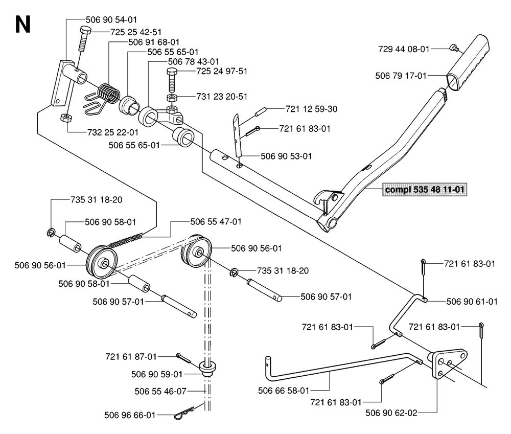 Controls 3 Diagram and Parts List for R15-V2 (953533701)(2006-01) Husqvarna Lawn Tractor