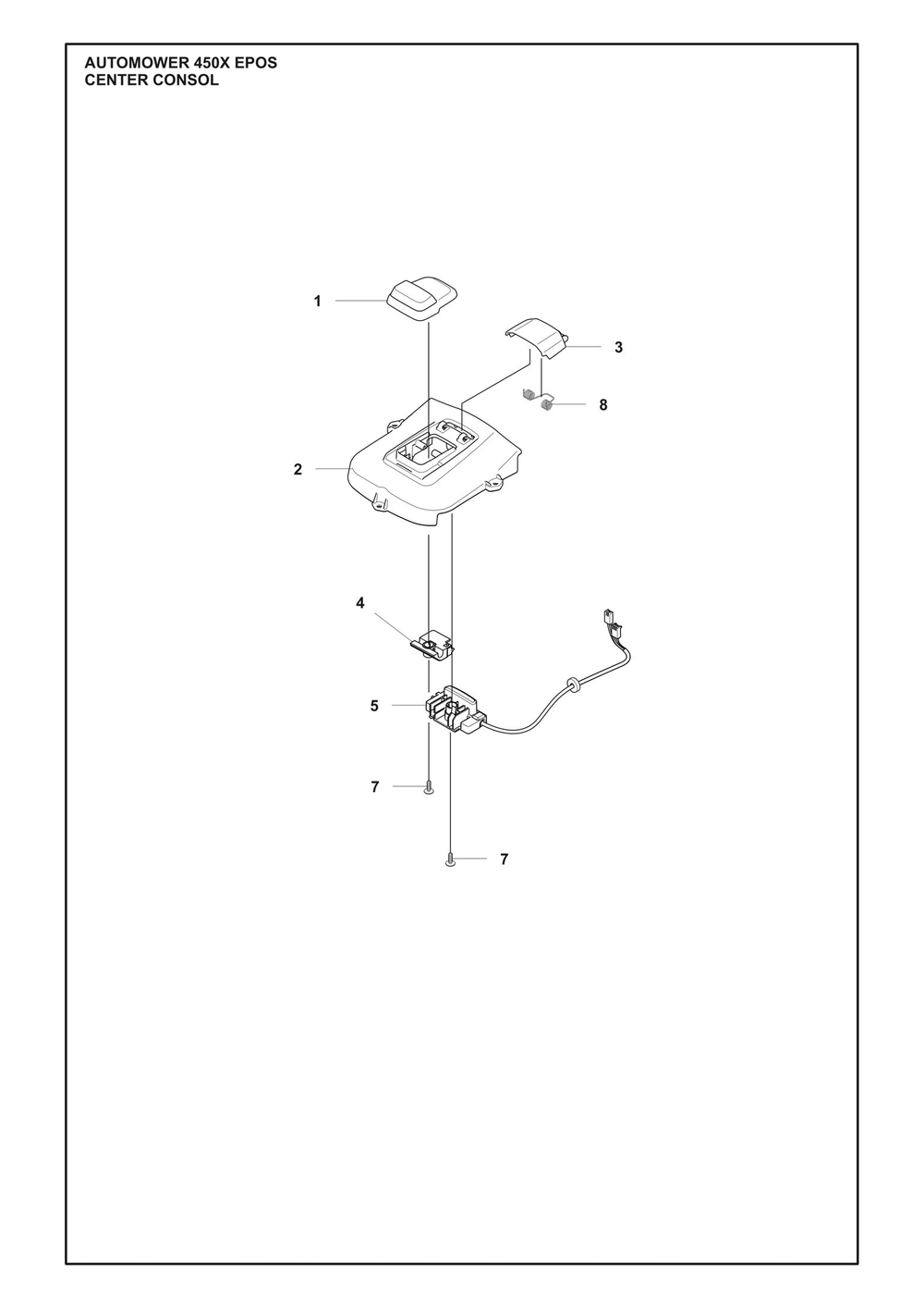 Console Diagram and Parts List for 450XEPOS  Husqvarna Lawn Mower