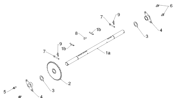 Drive 2 Diagram and Parts List for 1830HV (96193007306)(2013-08) Husqvarna Snow Blower