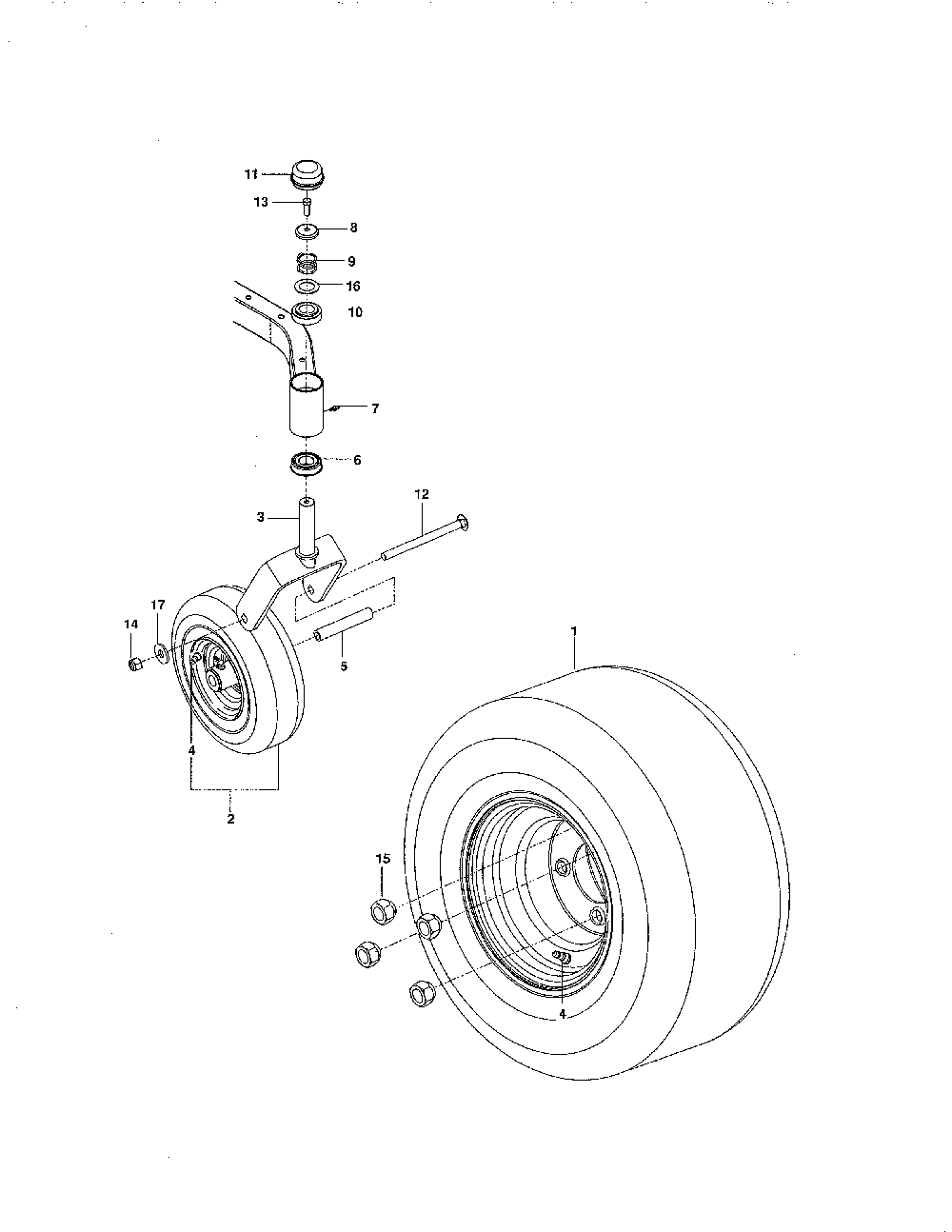 Wheels & tires Diagram and Parts List for 967303601-00  Husqvarna Lawn Mower