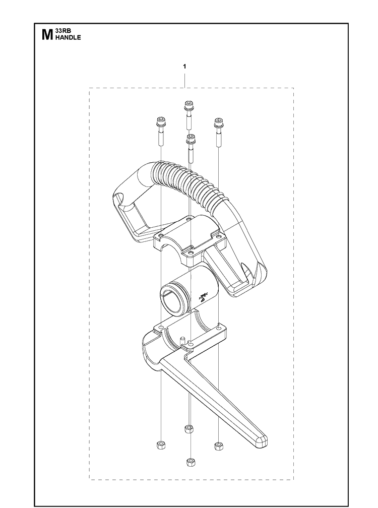 Handle Diagram and Parts List for 131RB (967843201)(20181300001-Current) Husqvarna Edger