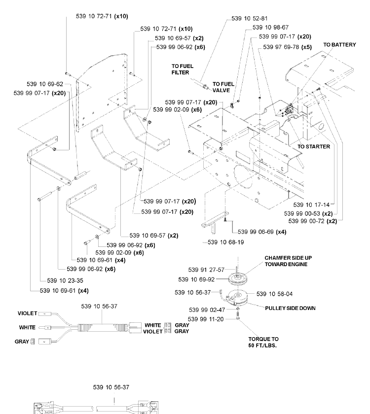 Kawasaki 17 Hp Engine Assembly Diagram and Parts List for IZ4217 (968999254)(2005-03) Husqvarna Lawn Mower