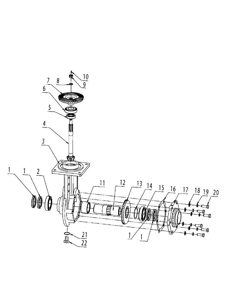Transmission 2 Diagram and Parts List for TF544  Husqvarna Cultivator