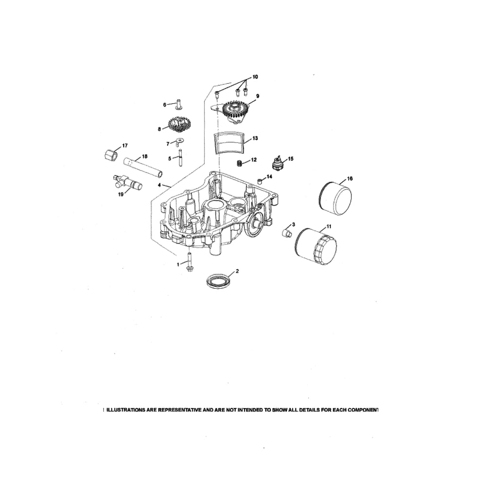 Engine >> Lubrication Diagram and Parts List for YTH20K46-96043027700  Husqvarna Lawn Tractor
