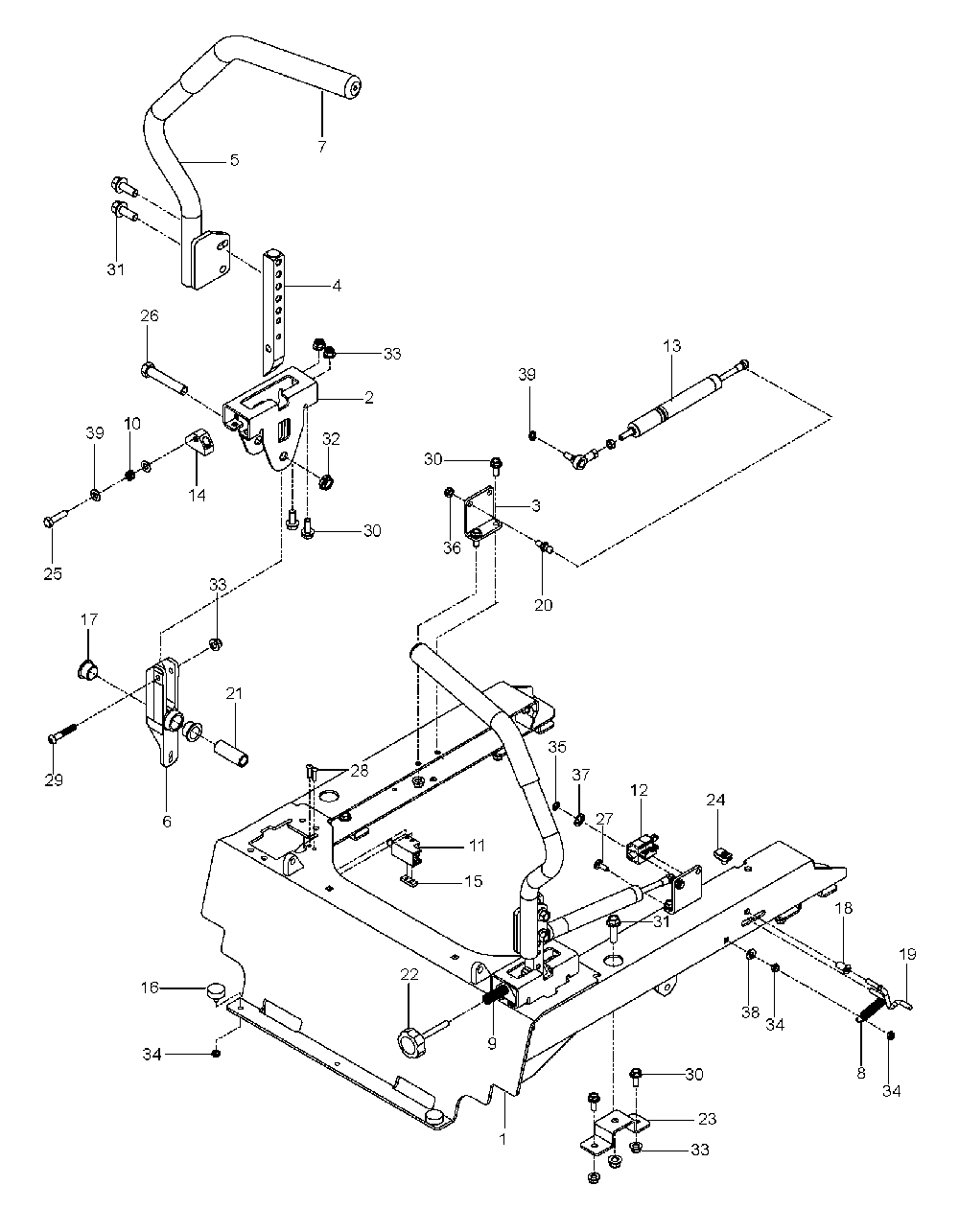Steering Diagram and Parts List for P-ZT4822CA (966663801)(2011-11) Husqvarna Lawn Tractor