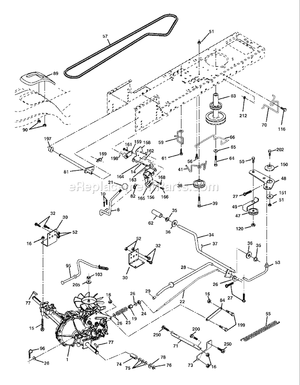 Page C Diagram and Parts List for LTH1742C (954570376) (2003-02) Husqvarna Lawn Tractor