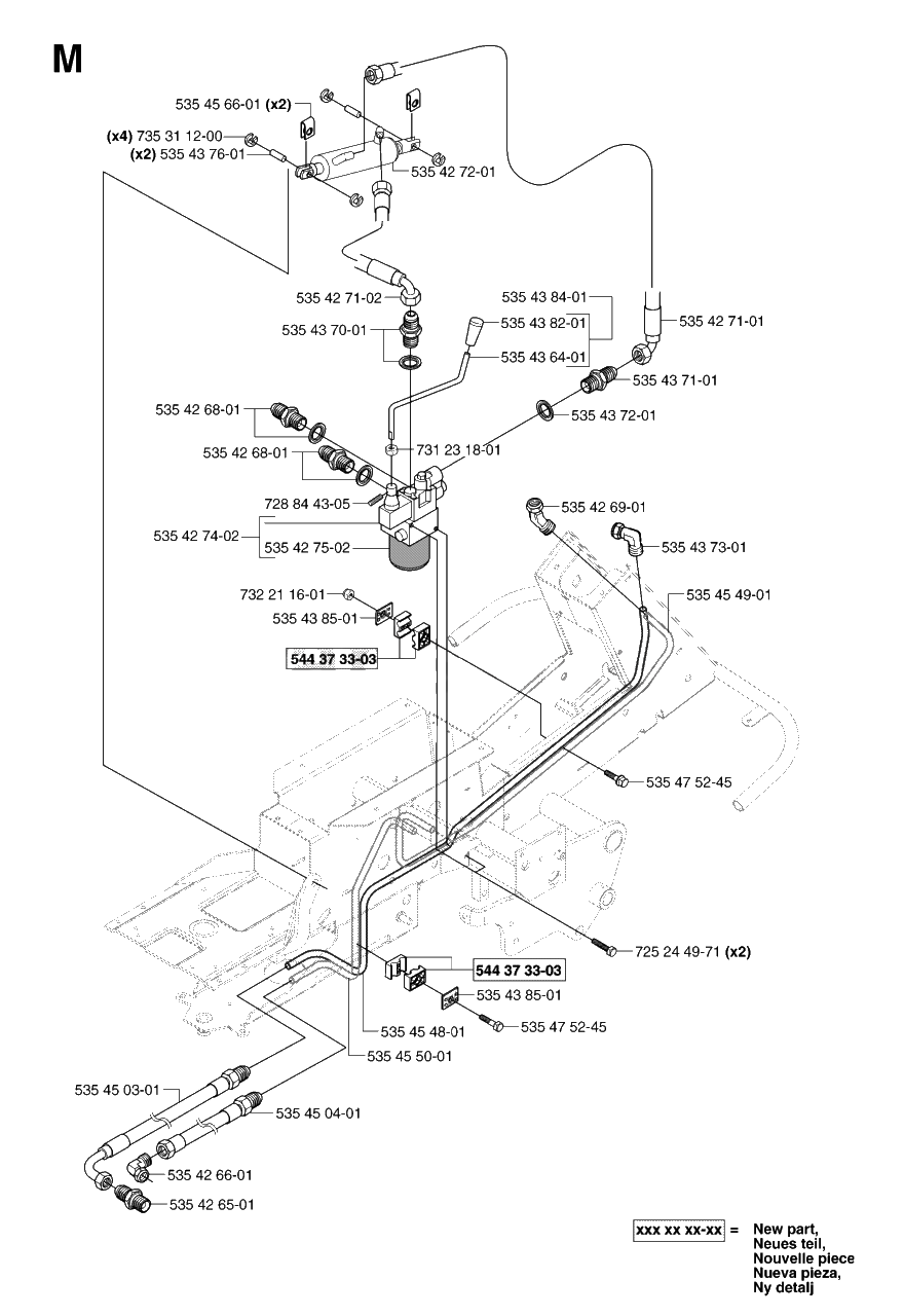 Transmission Diagram and Parts List for PF21 (965097001)(2007-03) Husqvarna Lawn Tractor