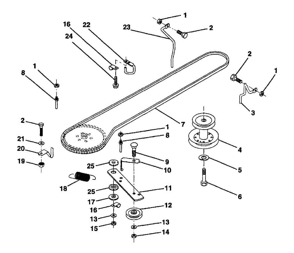 Ground Drive Diagram and Parts List for LR12 (954002701-D)(1996-01) Husqvarna Lawn Tractor
