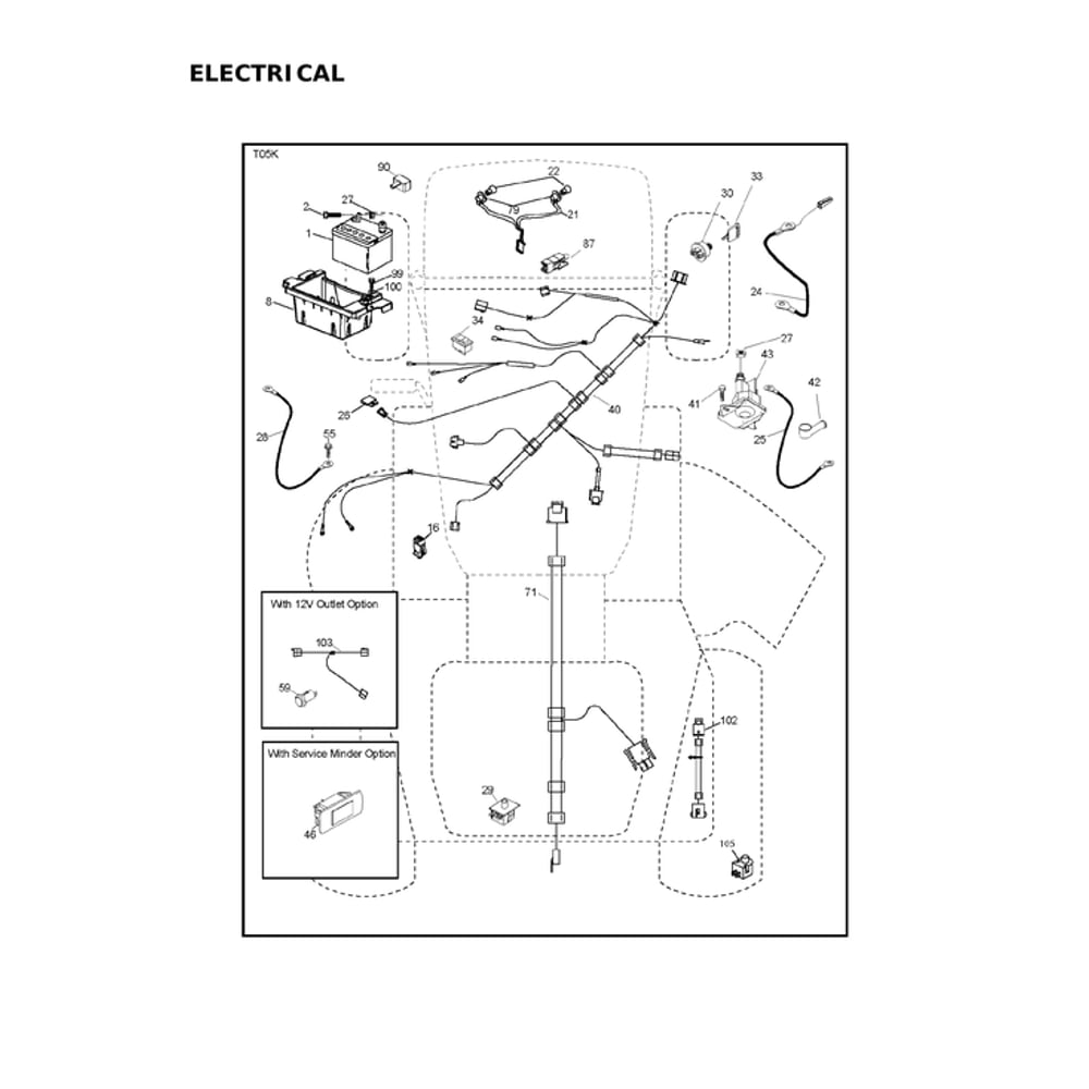 Electrical Diagram and Parts List for 960430333  Husqvarna Lawn Tractor