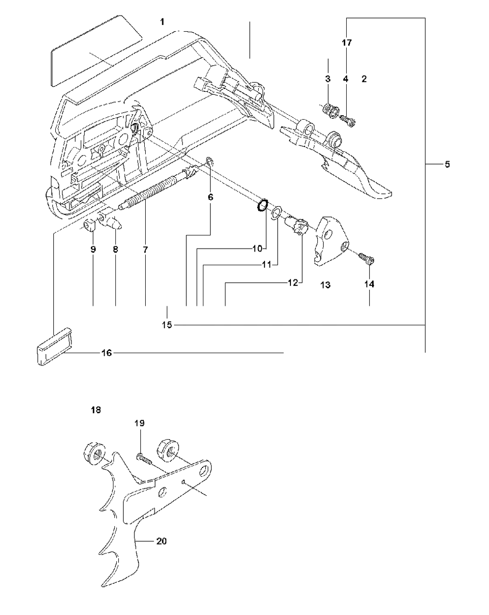 Clutch Cover Diagram and Parts List for 570AUTOTUNE 2013-03 Husqvarna Chainsaw