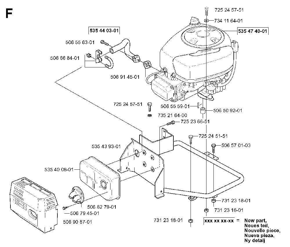 Engine Diagram and Parts List for RIDER13BIOCLIP (953520901)(2003-11) Husqvarna Lawn Tractor