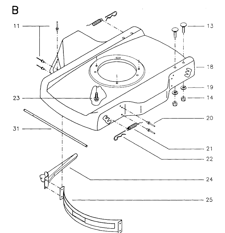 Frame 3 Diagram and Parts List for JET48  Husqvarna Lawn Mower