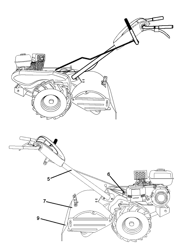 Decals Diagram and Parts List for TR317 (96093002900)(2017-09) Husqvarna Cultivator