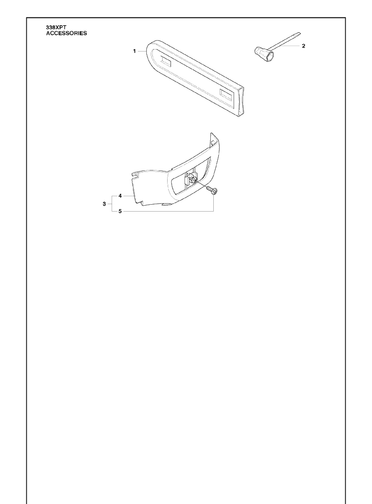 Accessories Diagram and Parts List for 338XPT 2010-02 Husqvarna Chainsaw