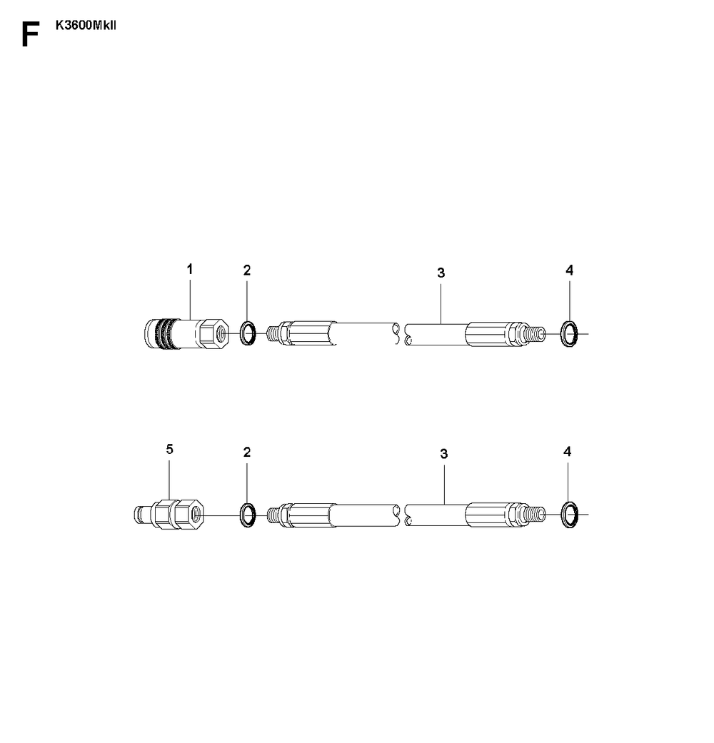 Hose Diagram and Parts List for K3600MKII 2007-01 Husqvarna Circular Saw