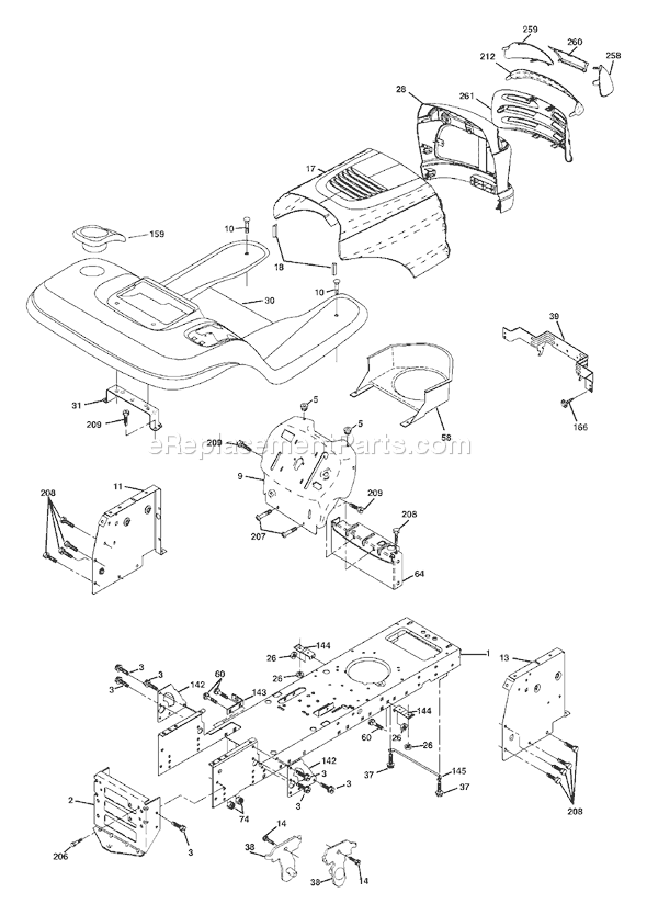 Page A Diagram and Parts List for YTH1842B (954569790) (2002-12) Husqvarna Lawn Tractor