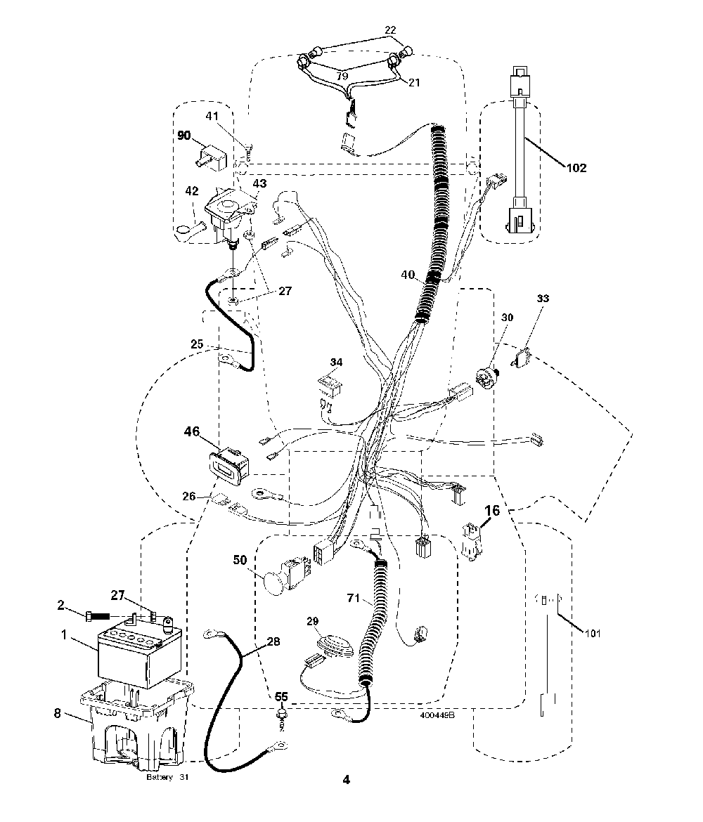 Electrical Diagram and Parts List for LTH1842TWIN (96041005300, 960410053)(2007-03) Husqvarna Lawn Tractor