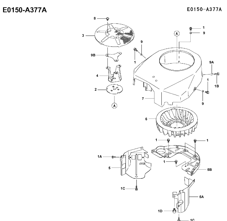 Fan Diagram and Parts List for FH451V 2001-03 Husqvarna Engine