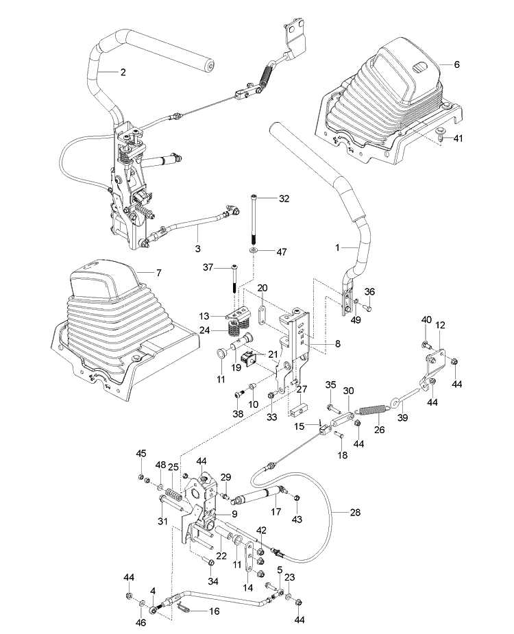 Steering Diagram and Parts List for Z560X (96766970100)(2017-06) Husqvarna Lawn Mower