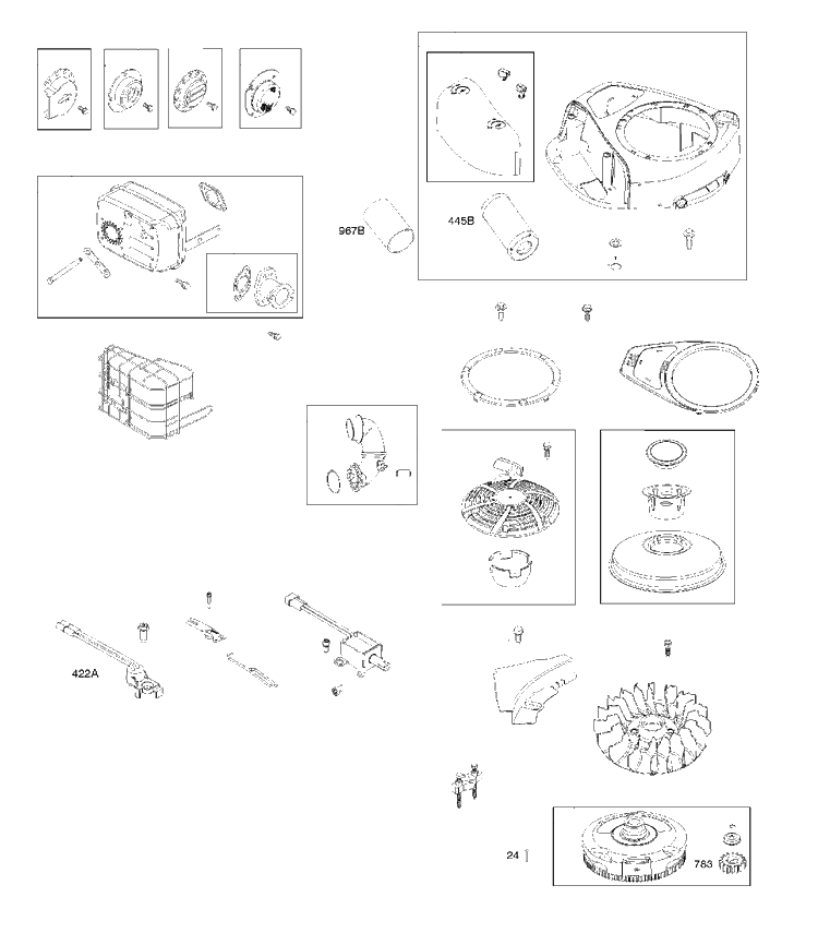 Air Filter Diagram and Parts List for 31Q5070005H1 2017-01 Husqvarna Engine