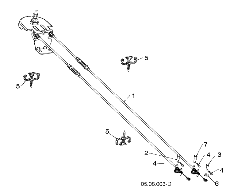 Control Panel And Discharge Chute 6 Diagram and Parts List for ST224P  Husqvarna Snow Blower