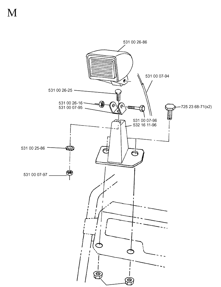 Headlights 2 Diagram and Parts List for 10-30  Husqvarna Snow Blower