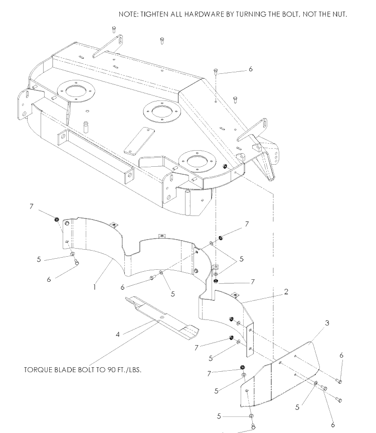 Accessories Mulch Kit 72 Inch Diagram and Parts List for BZ7234DBF 968999370 Husqvarna Lawn Mower